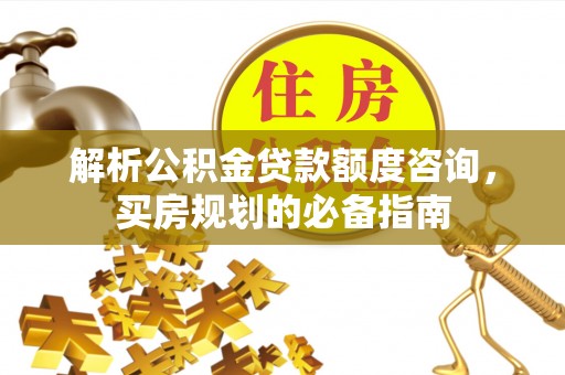 二林解析公积金贷款额度咨询，买房规划的必备指南
