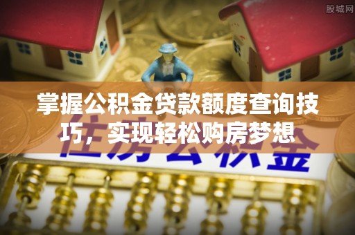 二林掌握公积金贷款额度查询技巧，实现轻松购房梦想