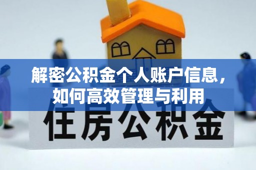 二林解密公积金个人账户信息，如何高效管理与利用