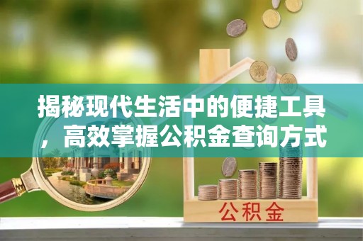 二林揭秘现代生活中的便捷工具，高效掌握公积金查询方式